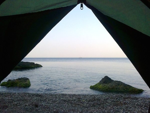 вот такое утро на Украине у Черного моря, путешествия "дикарем"
